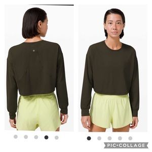 Lululemon Muscle Love Long Sleeve Top In Dark Olive